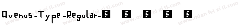 Avenus Type Regular字体转换
